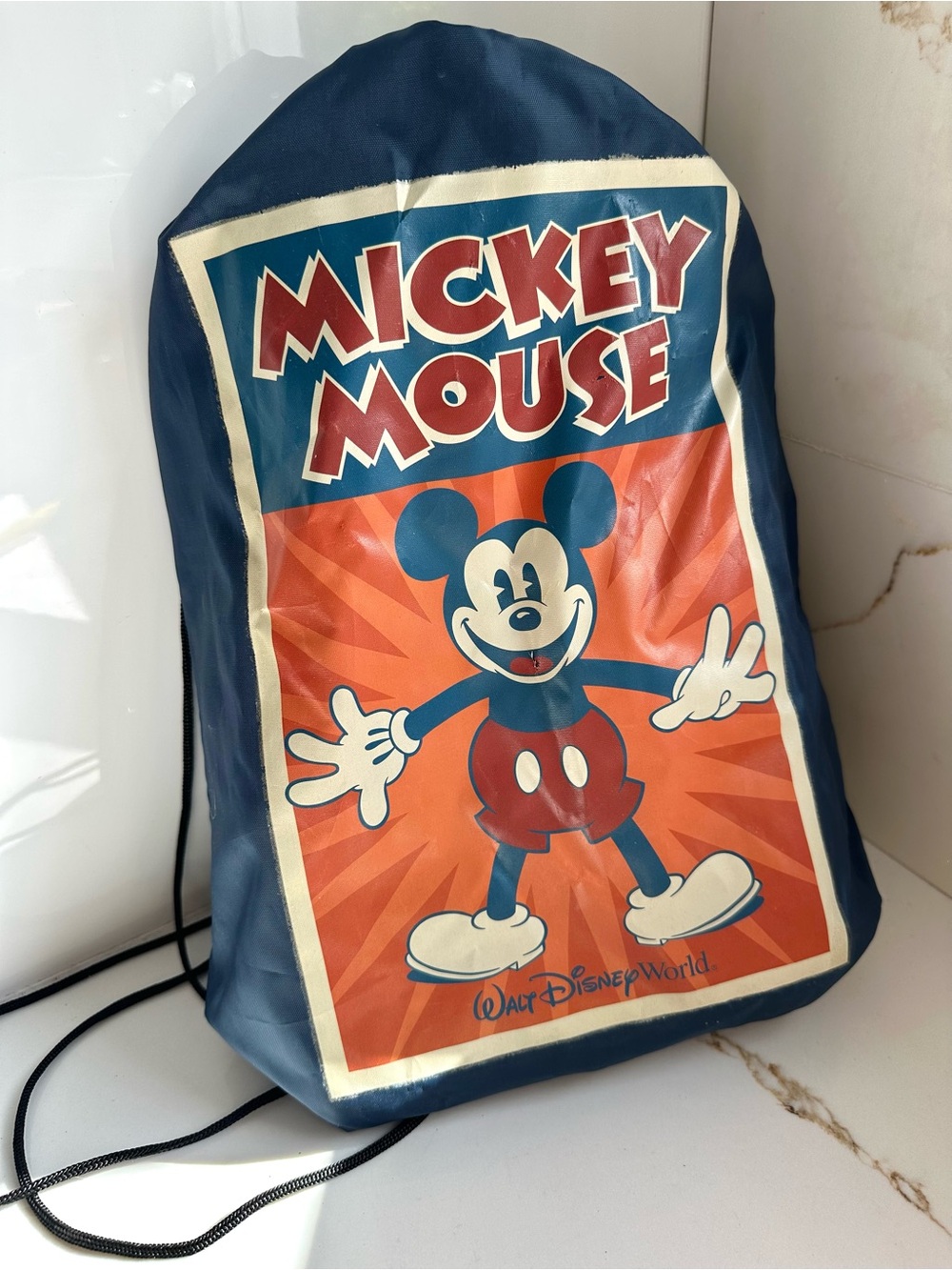 Walt Disney World Mickey Mouse Fleece Throw Blanket with Carry Bag